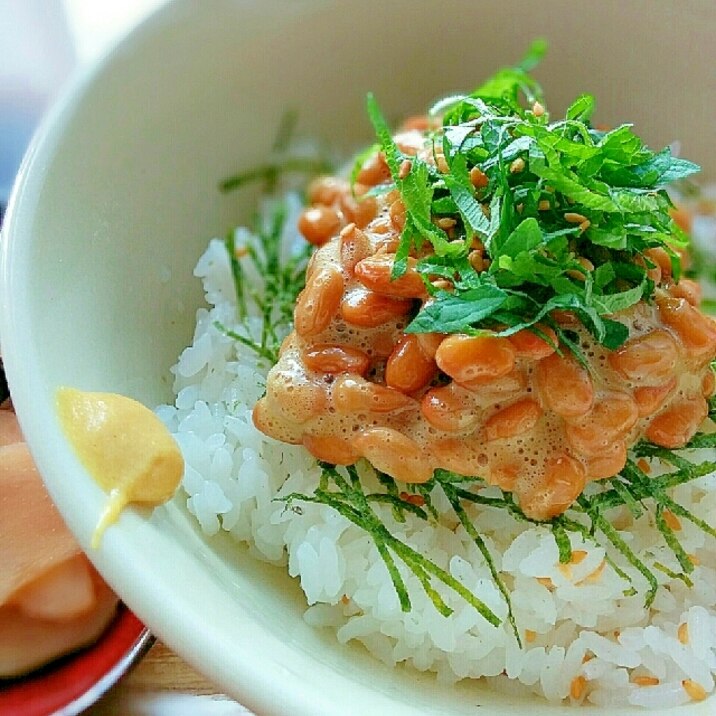 納豆丼♪ちょっぴり気取った納豆ごはん♥